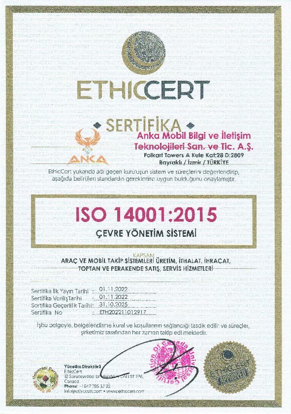 Anka Takip ISO 14001 2015